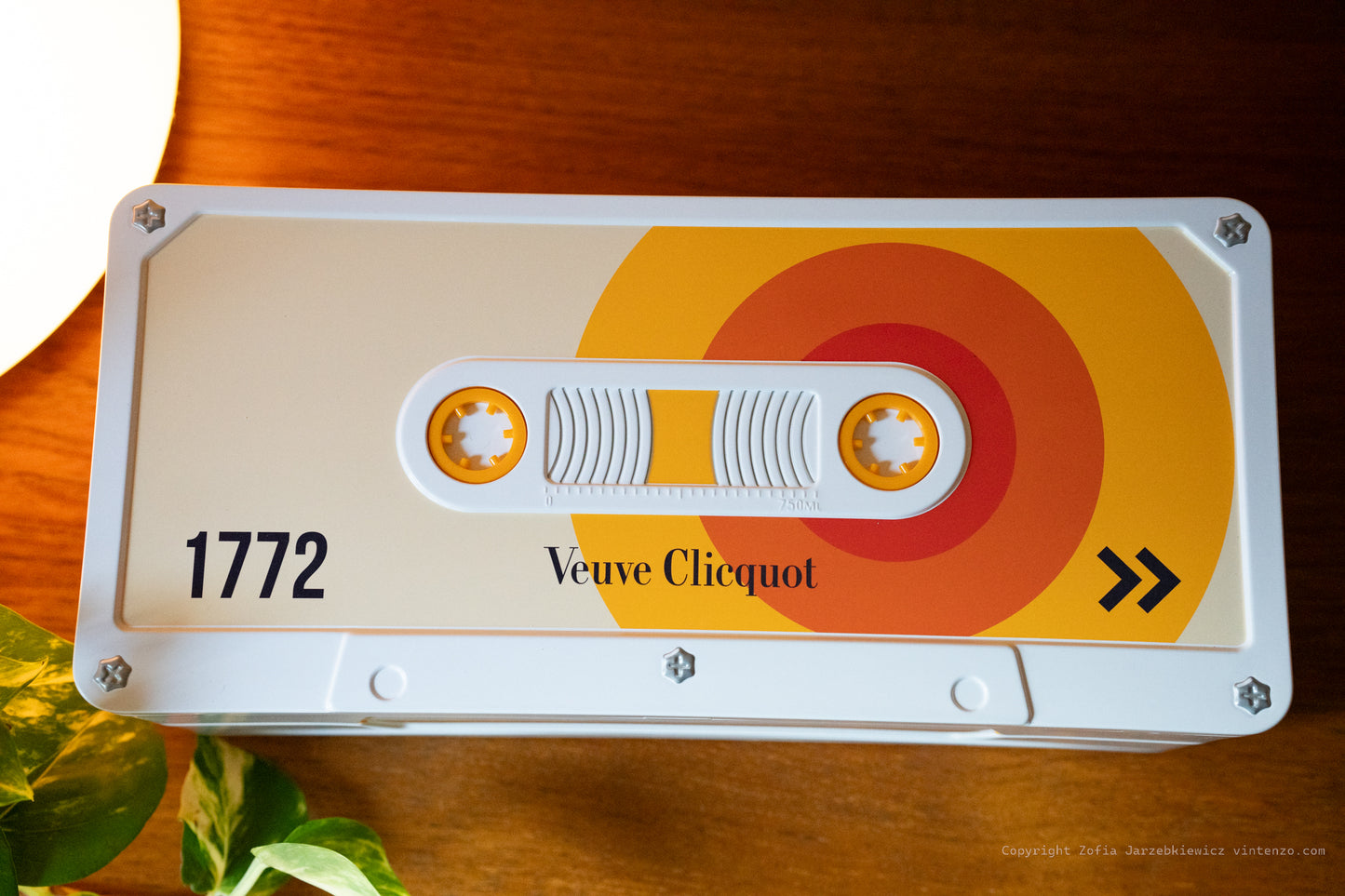 Veuve Clicquot Cassette Box Champagne Bottle Holder 1772 Retro Limited Edition-Yellow