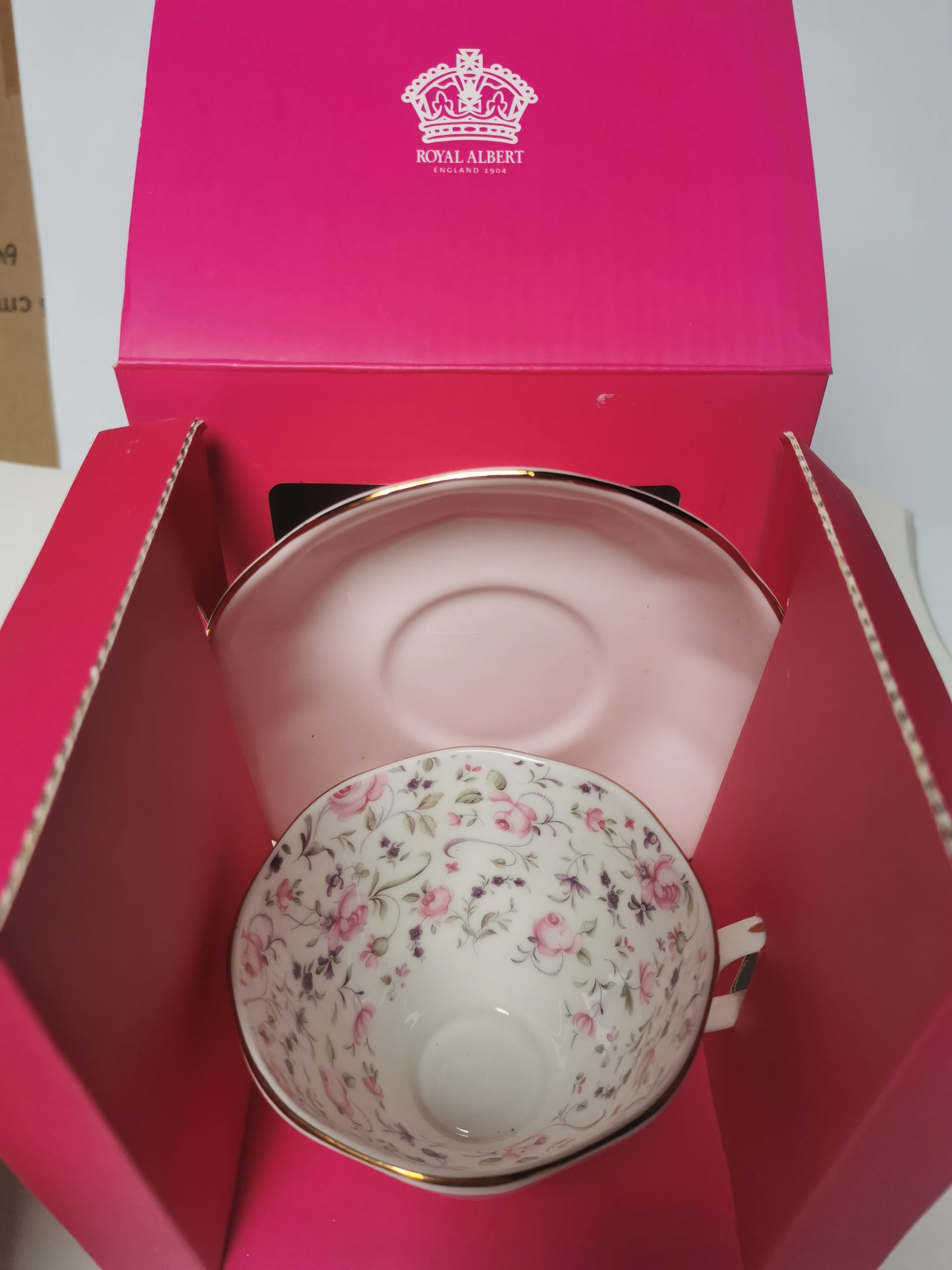 Royal Albert Pink Confetti Cup and saucer set
