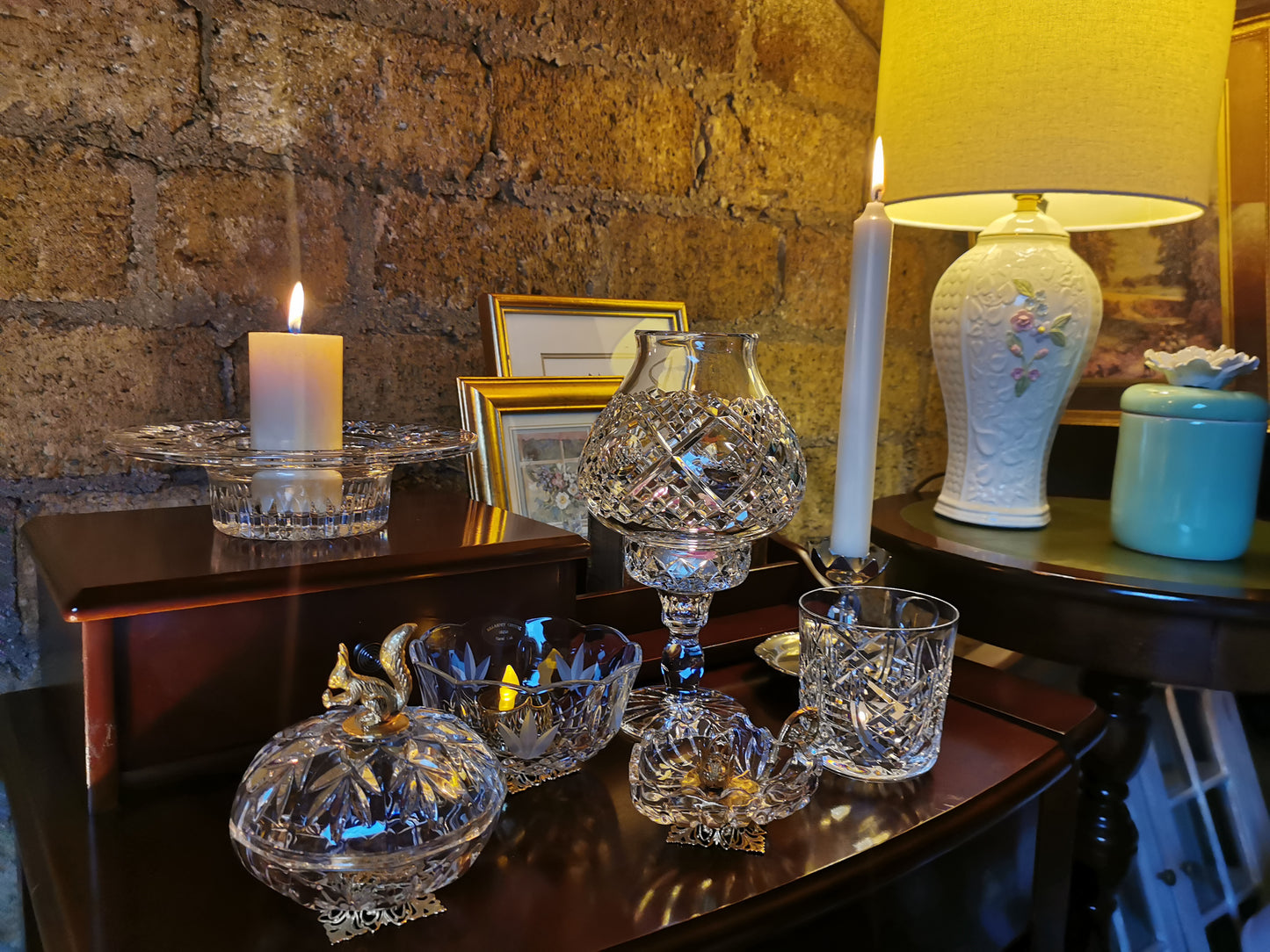 Killarney Crystal Trinket Box with Squirrel
