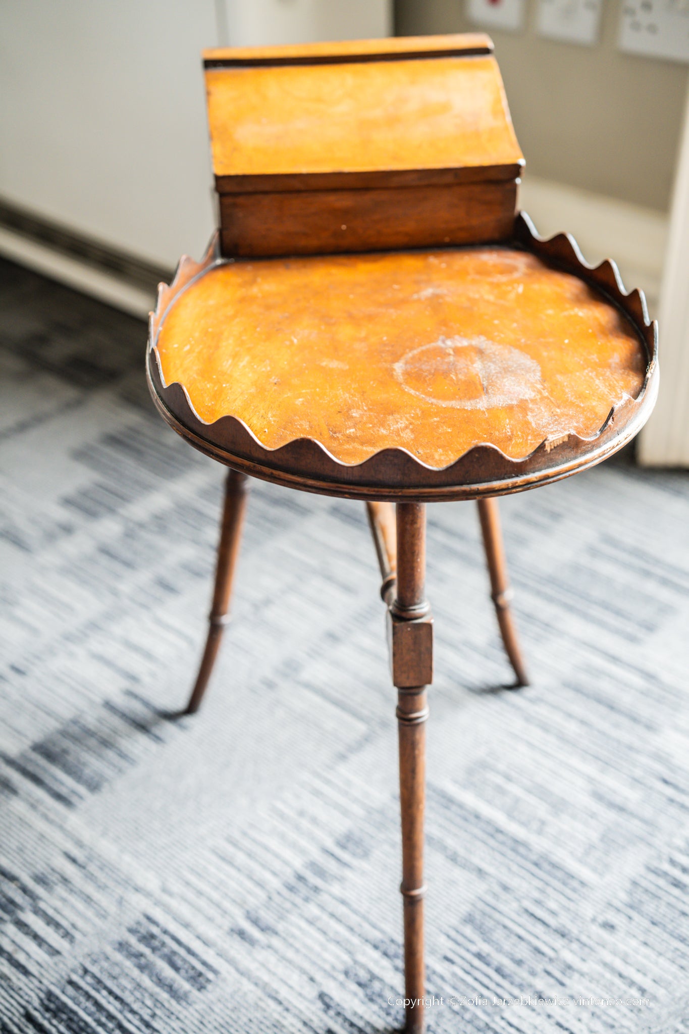 A Small Antique Cutlery Table