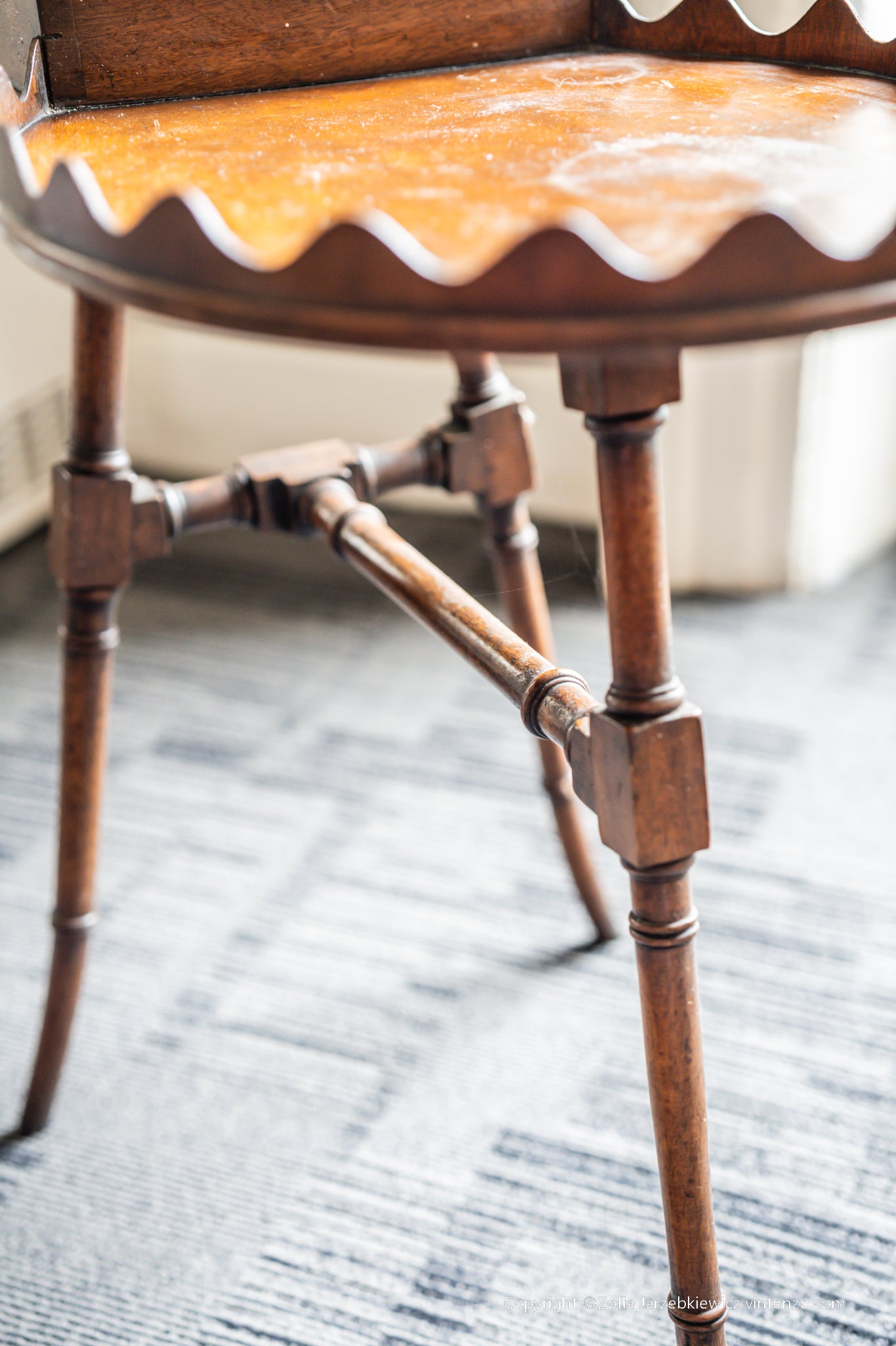 A Small Antique Cutlery Table