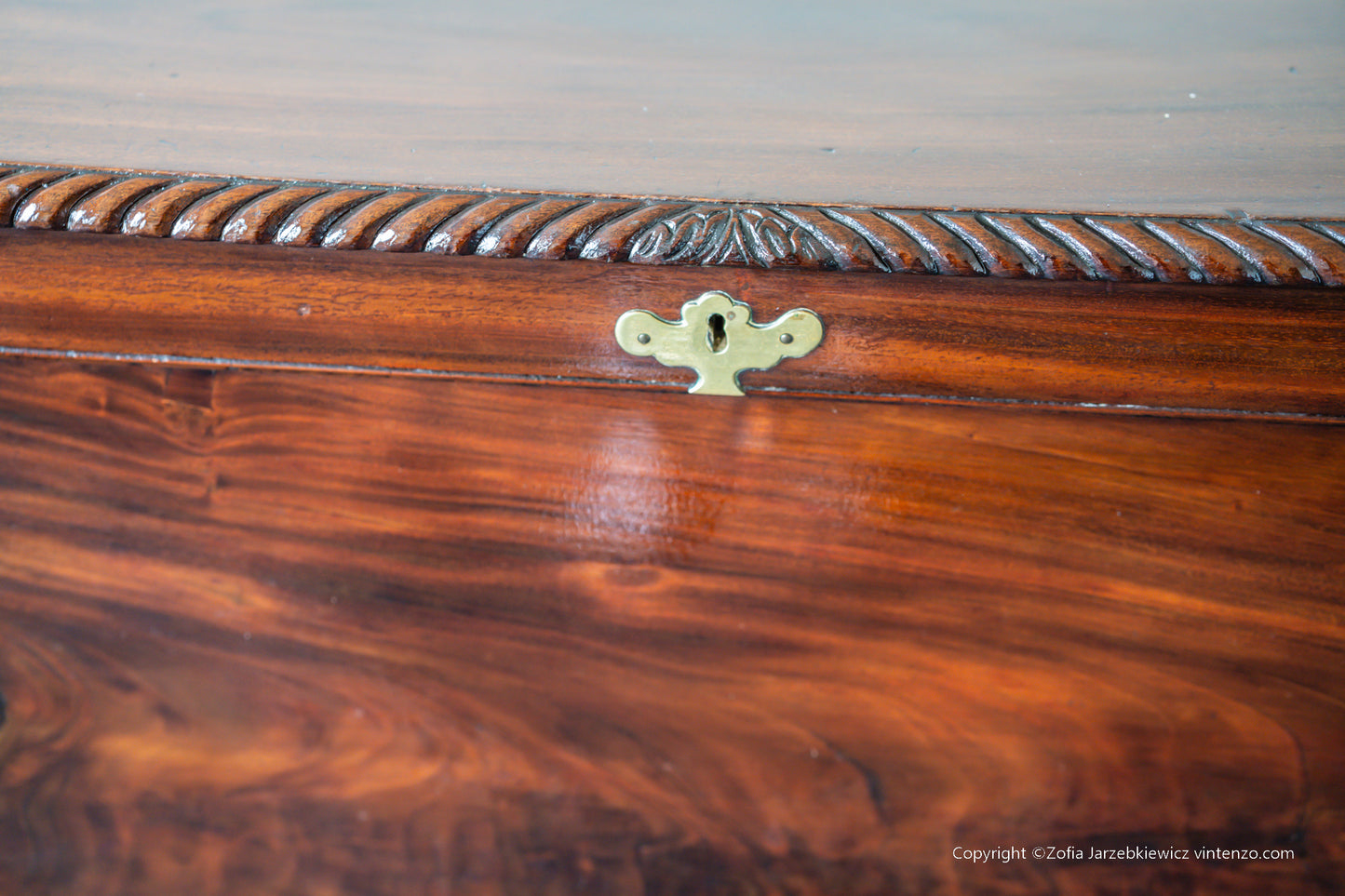 Antique Chest on Stand (Missing Key/Locked)