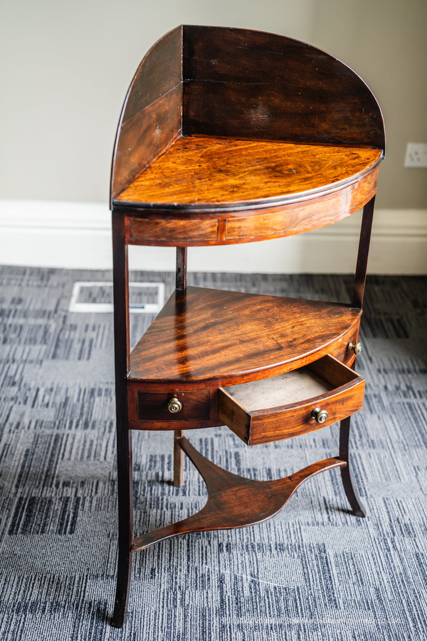 Georgian Mahogany Corner Table