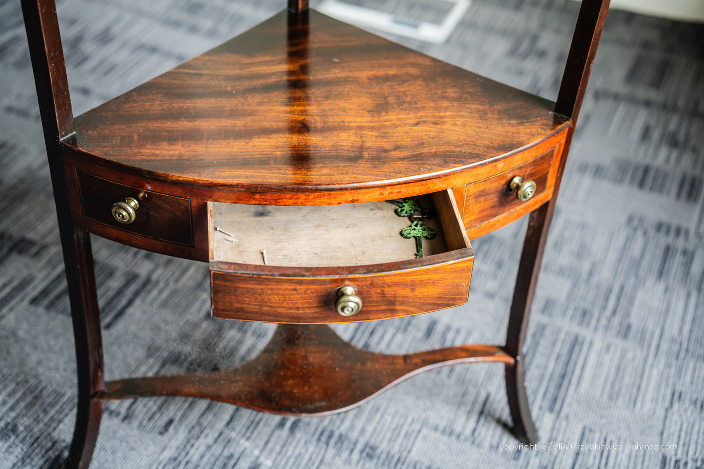 Georgian Mahogany Corner Table