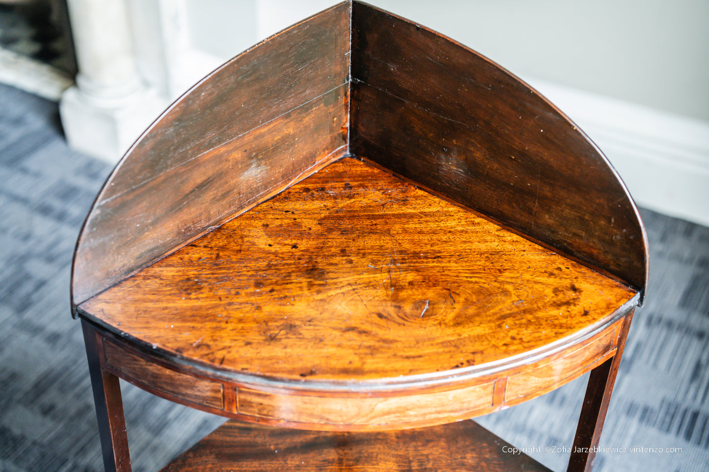 Georgian Mahogany Corner Table