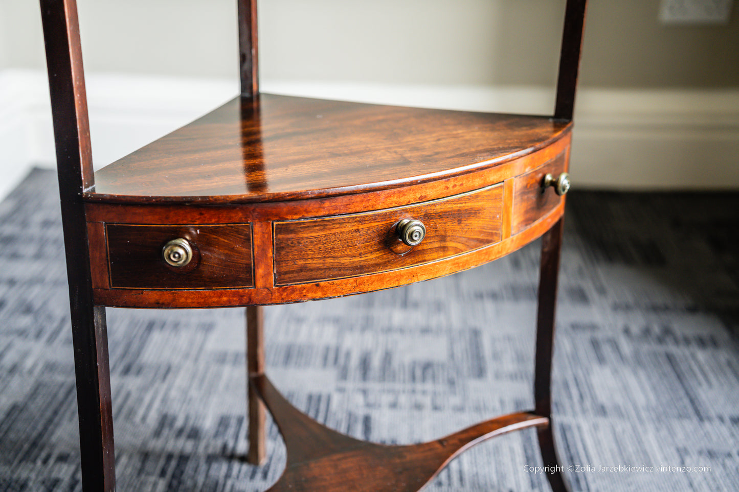 Georgian Mahogany Corner Table