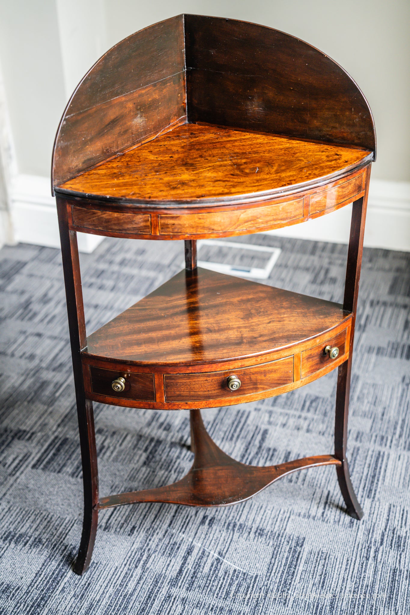 Georgian Mahogany Corner Table