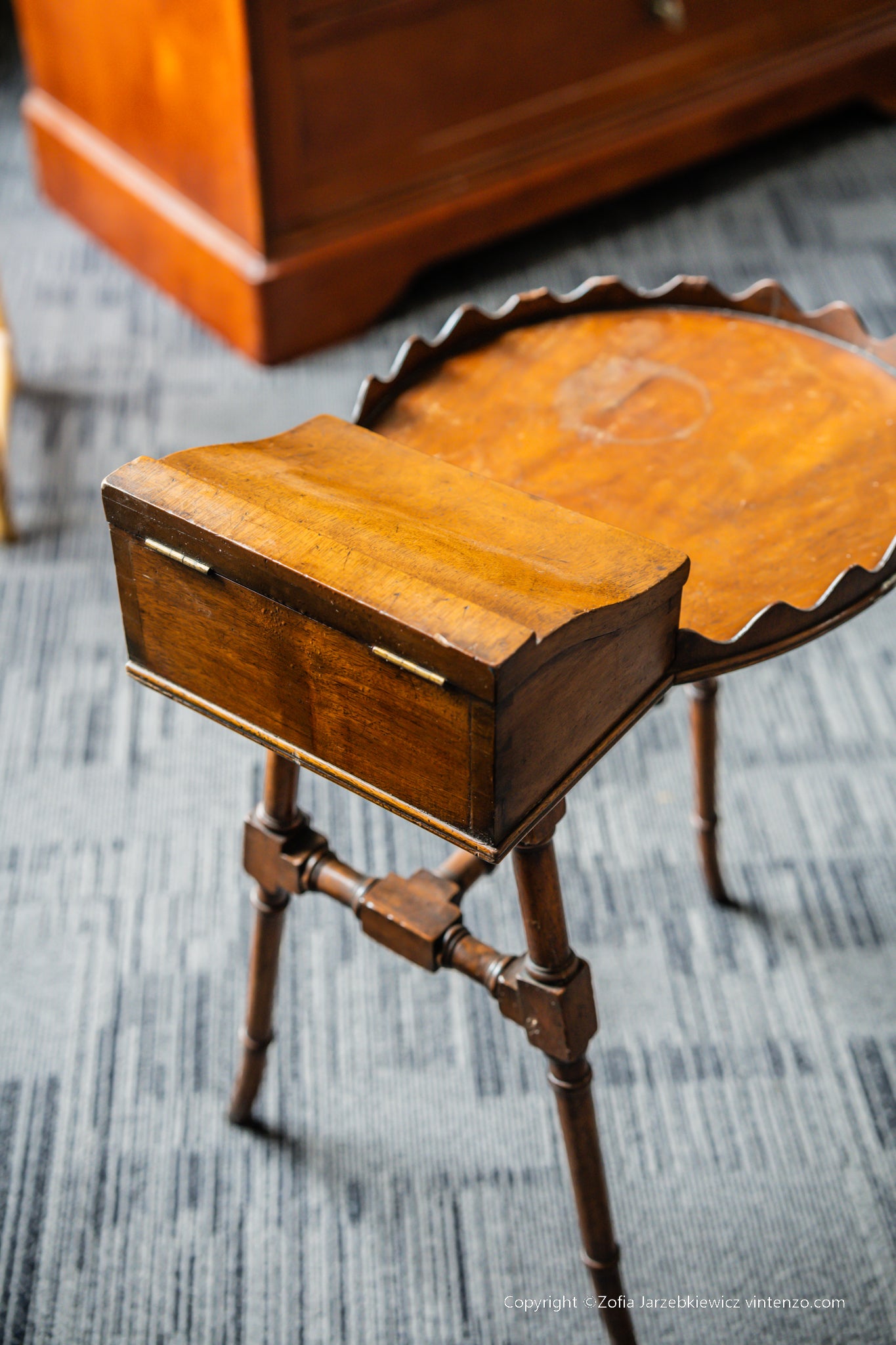 A Small Antique Cutlery Table