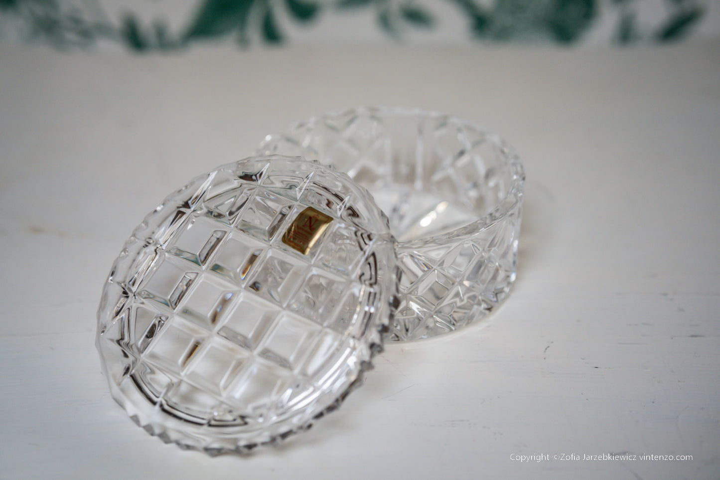 Gorham Nachtmann Dish and Lid Trinket Box
