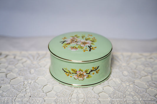 Sadler Green Floral Trinket Box