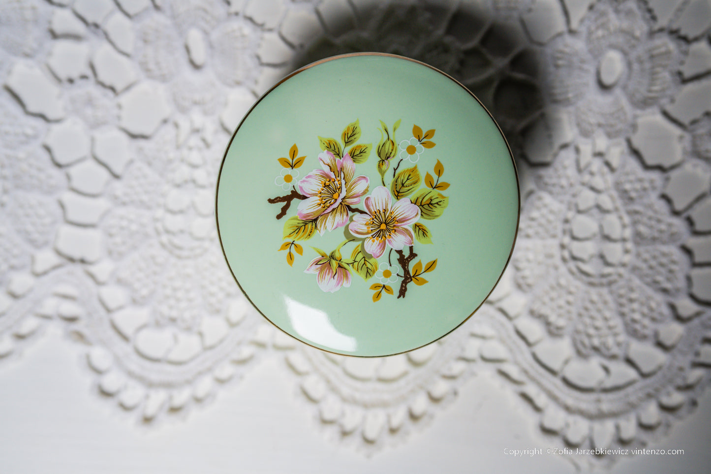 Sadler Green Floral Trinket Box