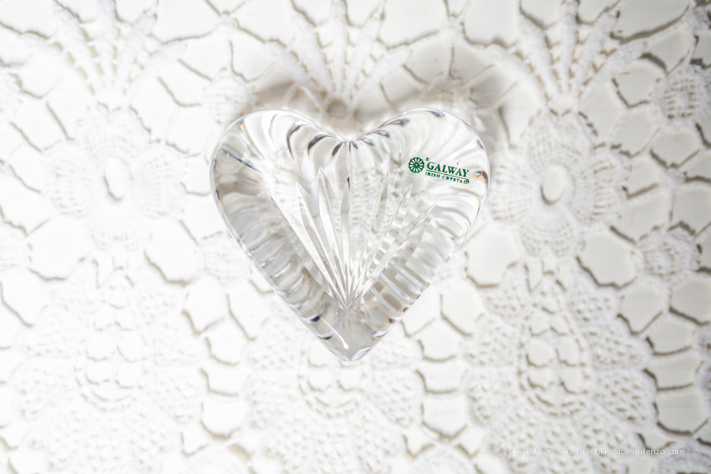 Galway Crystal Heart Shape Paperweight