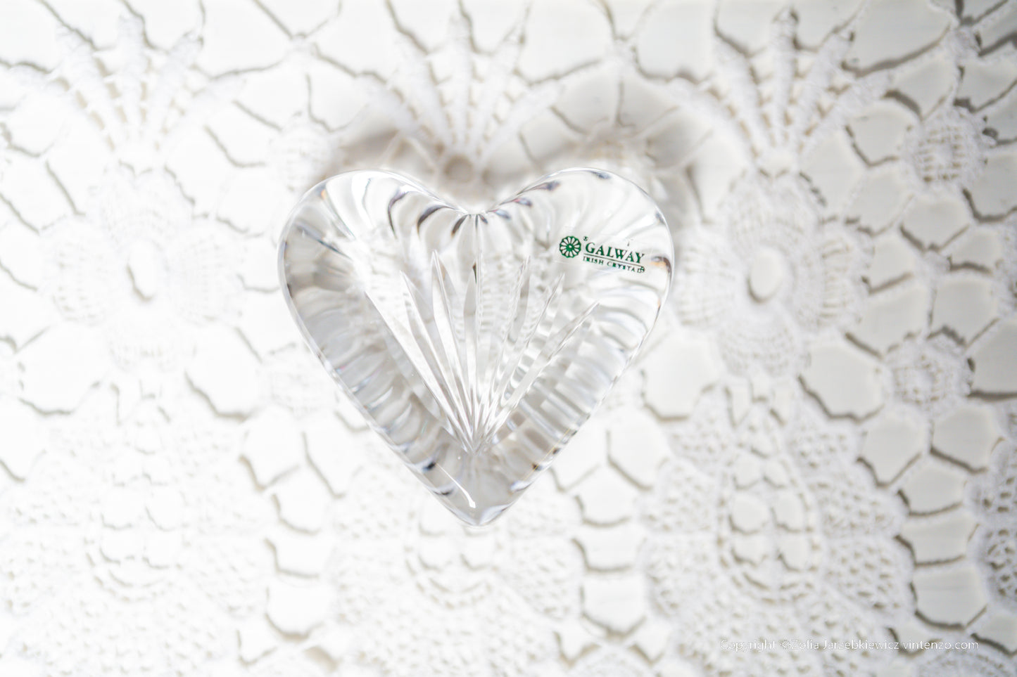 Galway Crystal Heart Shape Paperweight