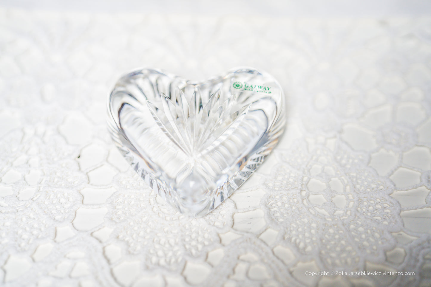 Galway Crystal Heart Shape Paperweight