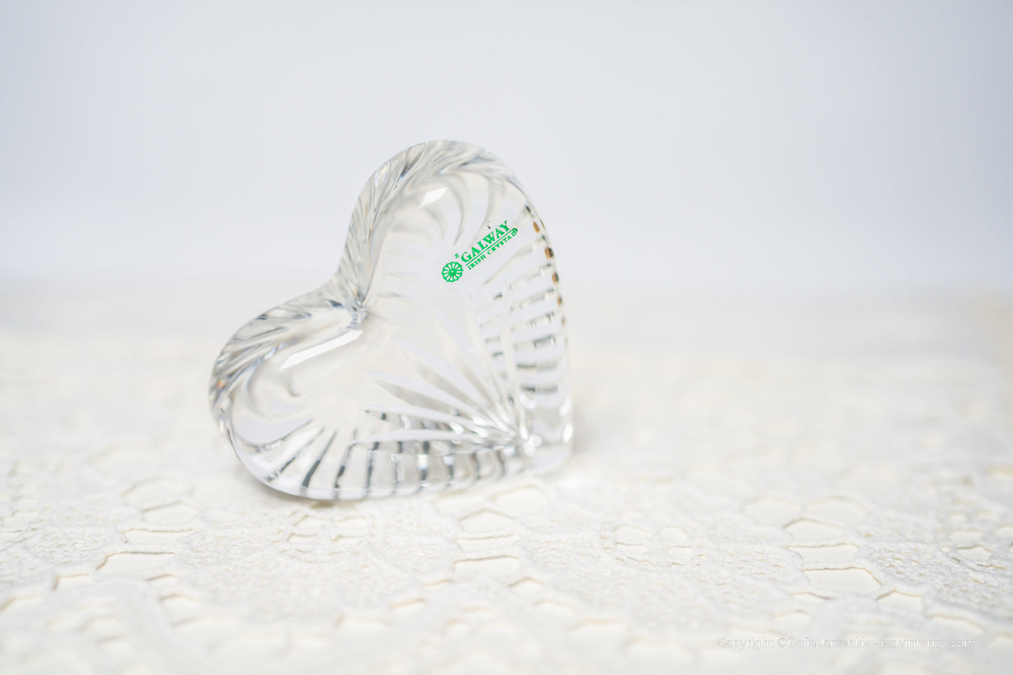Galway Crystal Heart Shape Paperweight