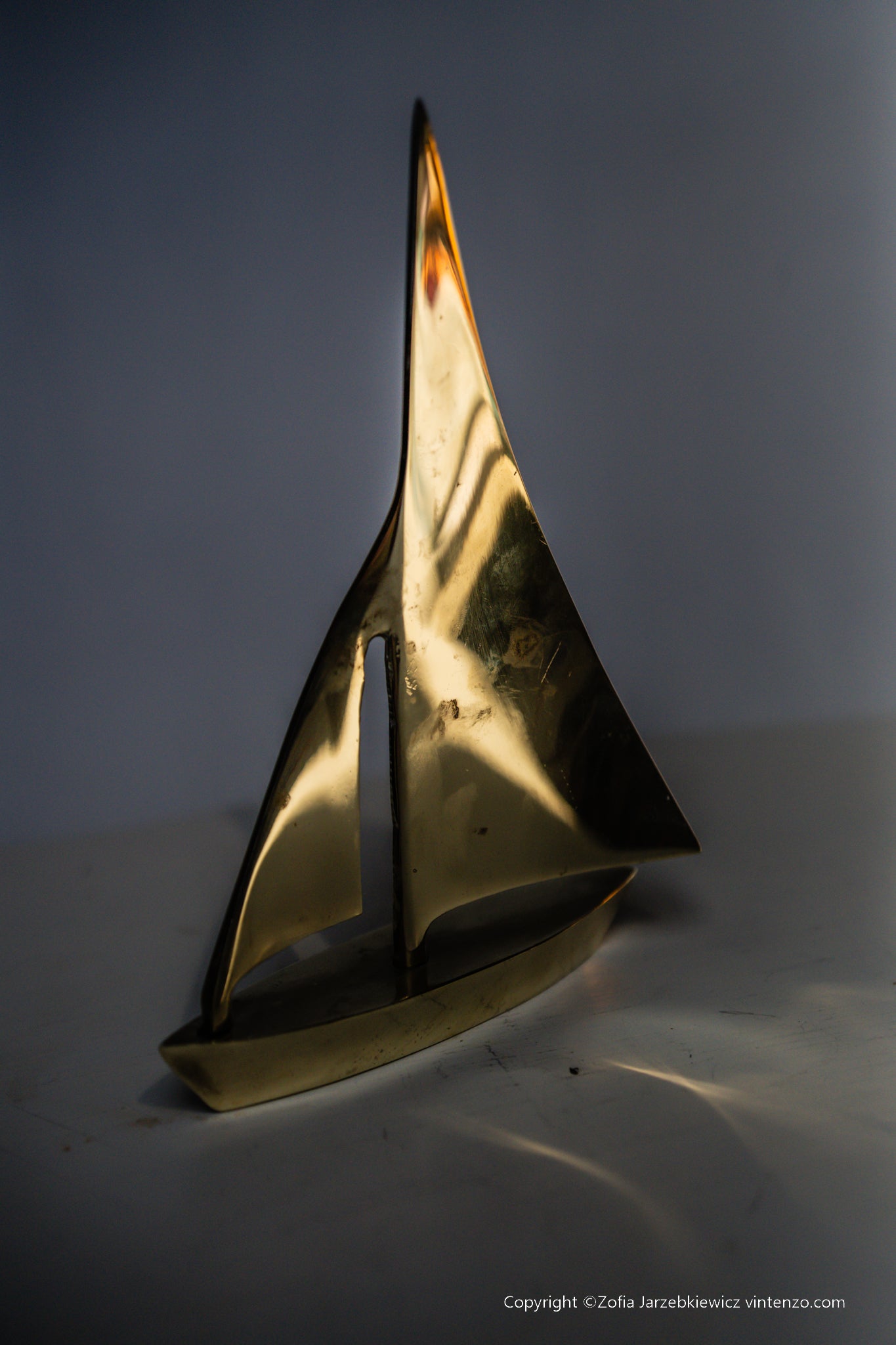 Vintage Brass Boat