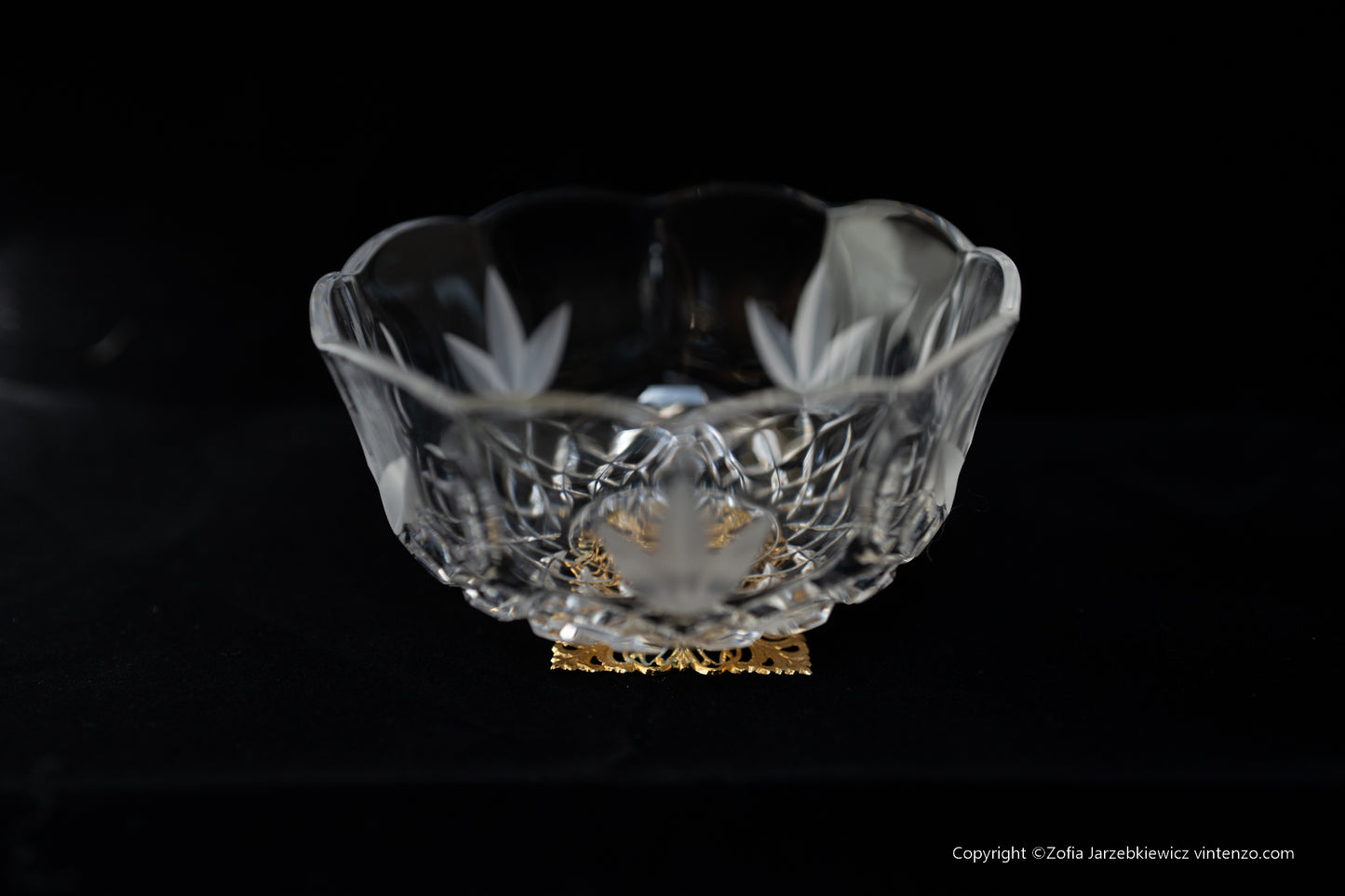 Killarney Crystal Gold Plated Small Bowl