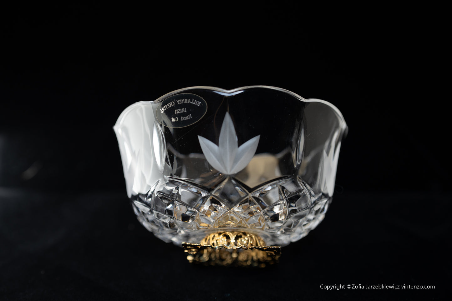 Killarney Crystal Gold Plated Small Bowl