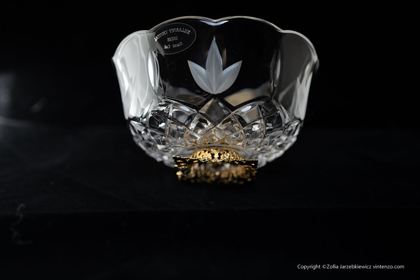 Killarney Crystal Gold Plated Small Bowl