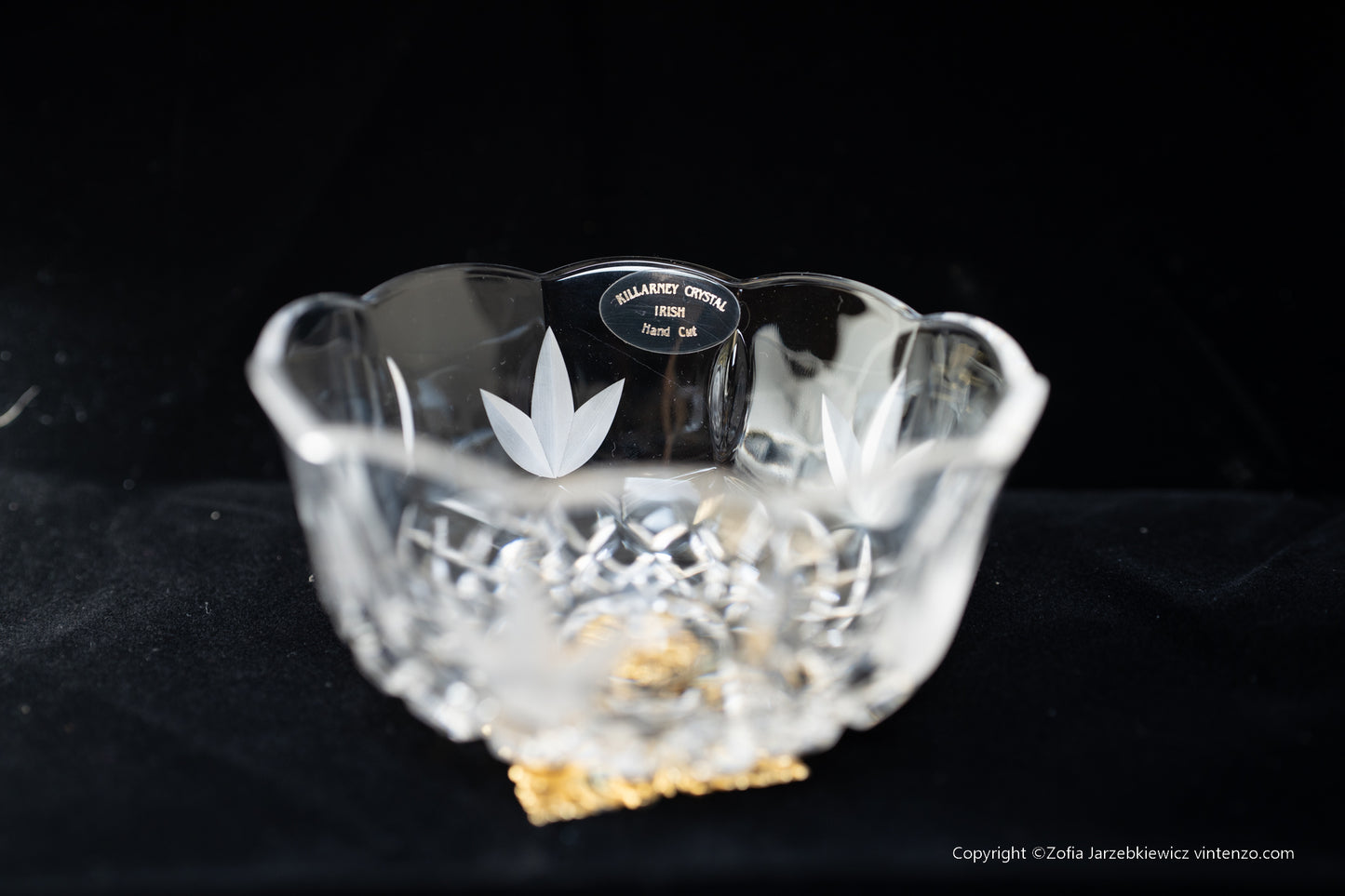 Killarney Crystal Gold Plated Small Bowl