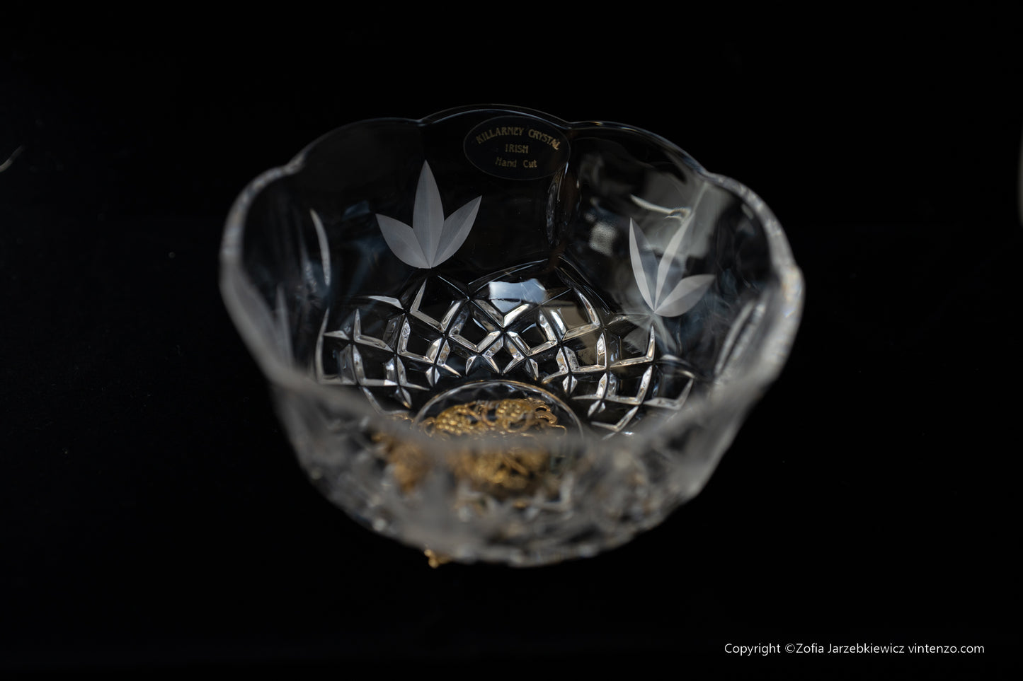 Killarney Crystal Gold Plated Small Bowl