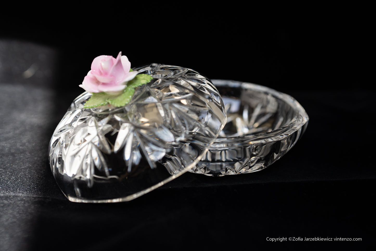 Vintage Crystal Cut Trinket Bowl