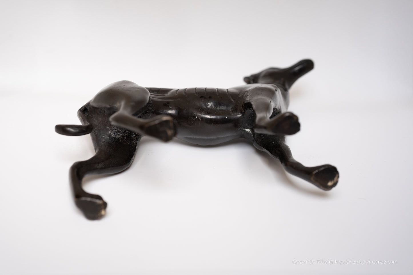 1980s Bronze Greyhound Whippet Dog Sculpture