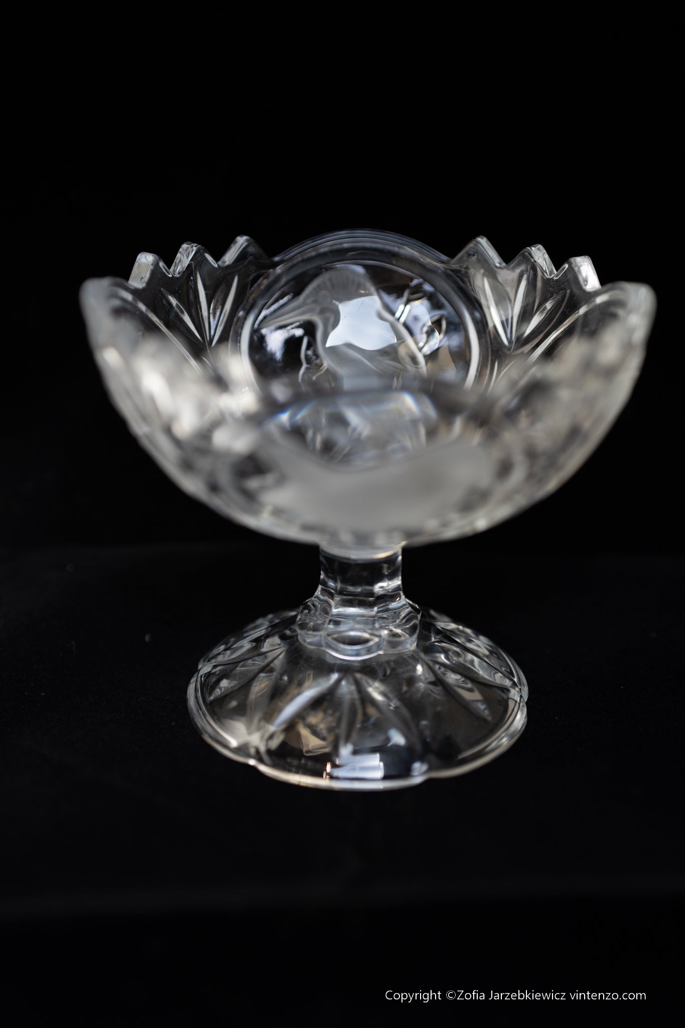 Cystal Candy Dish From Arques France
