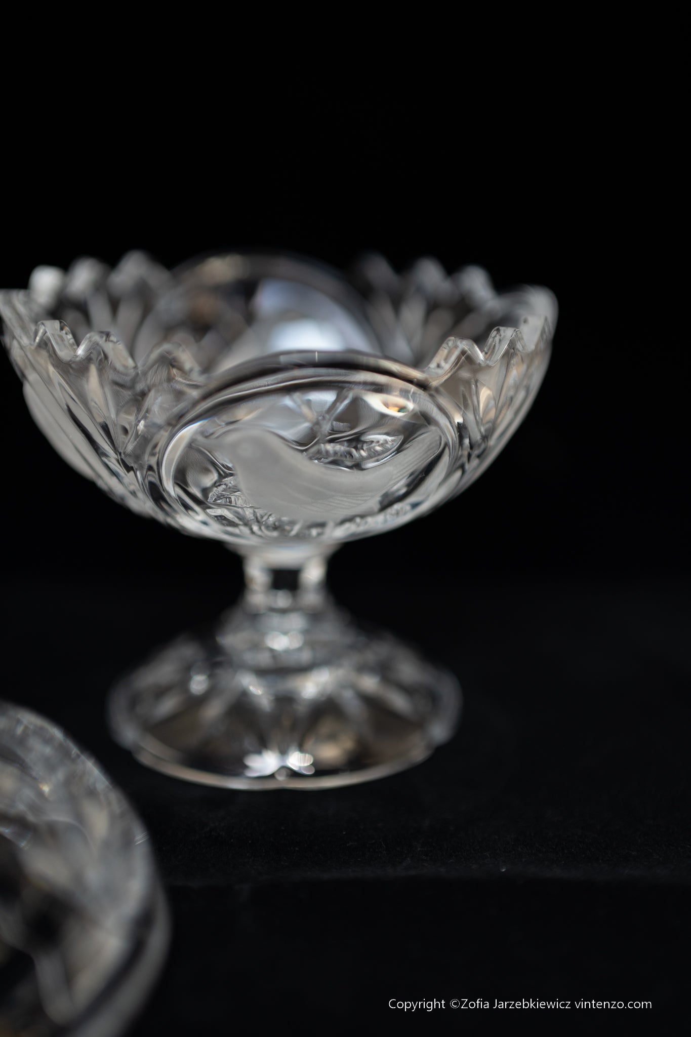 Cystal Candy Dish From Arques France