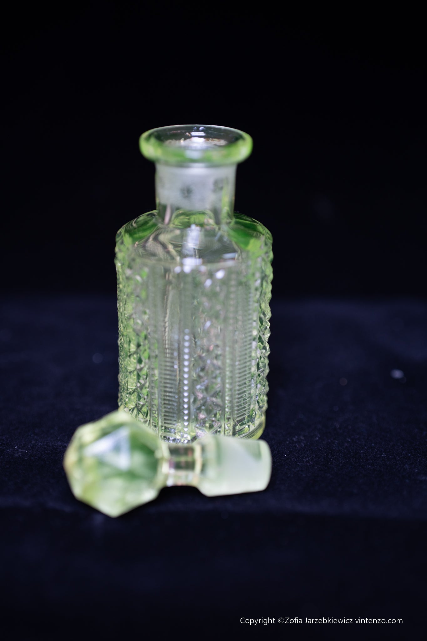 Uranium Glass Toiletry Set