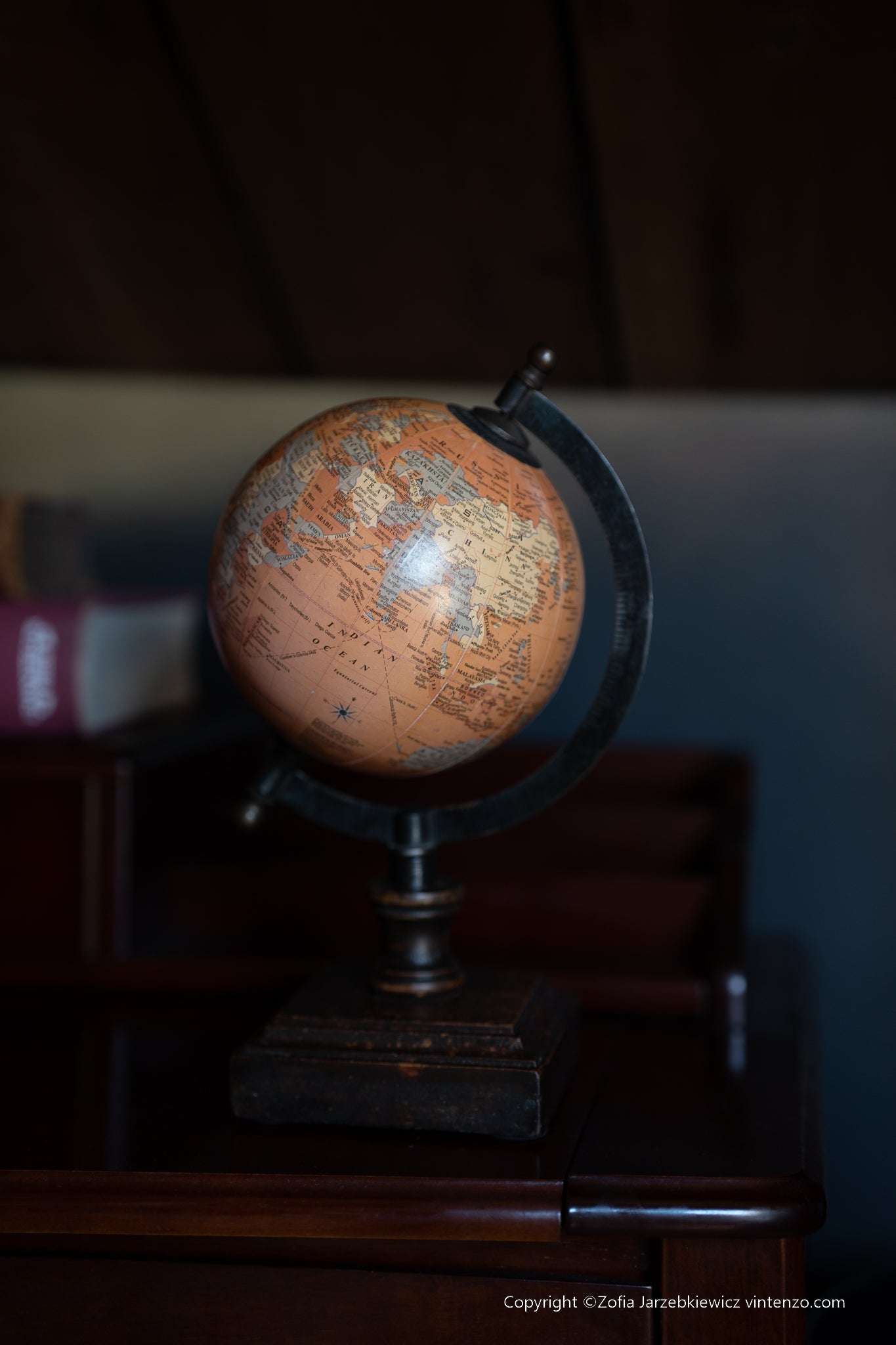 Small World Globe with Wood Stand