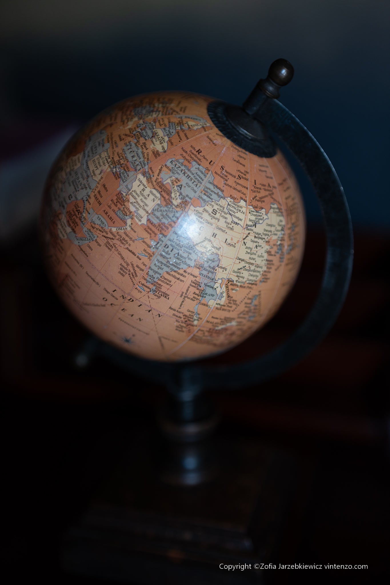 Small World Globe with Wood Stand