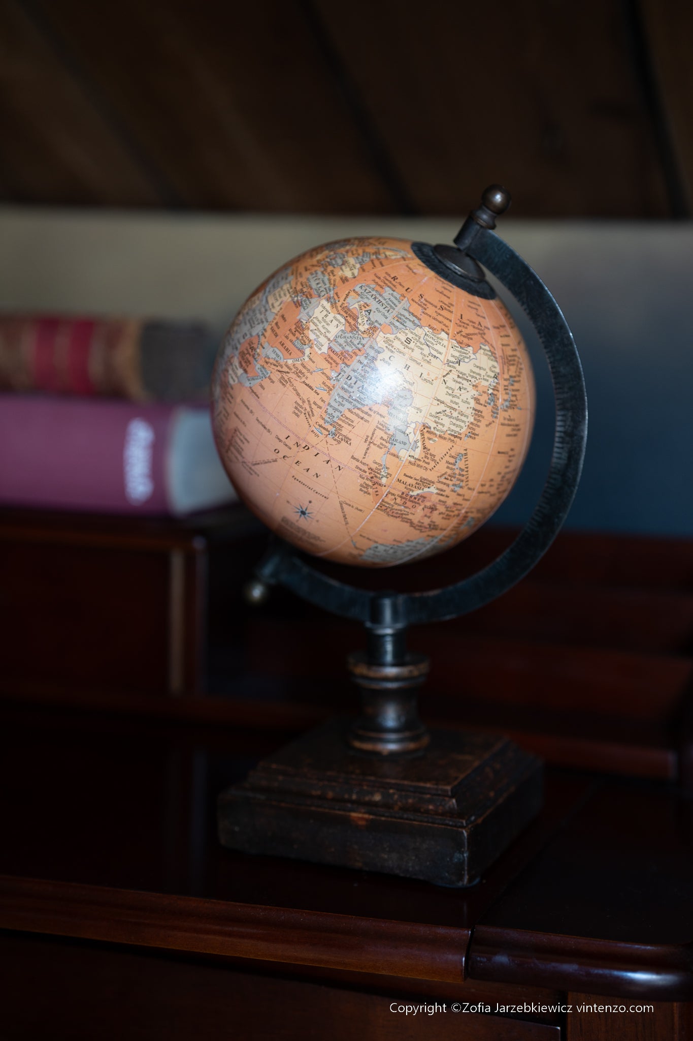 Small World Globe with Wood Stand