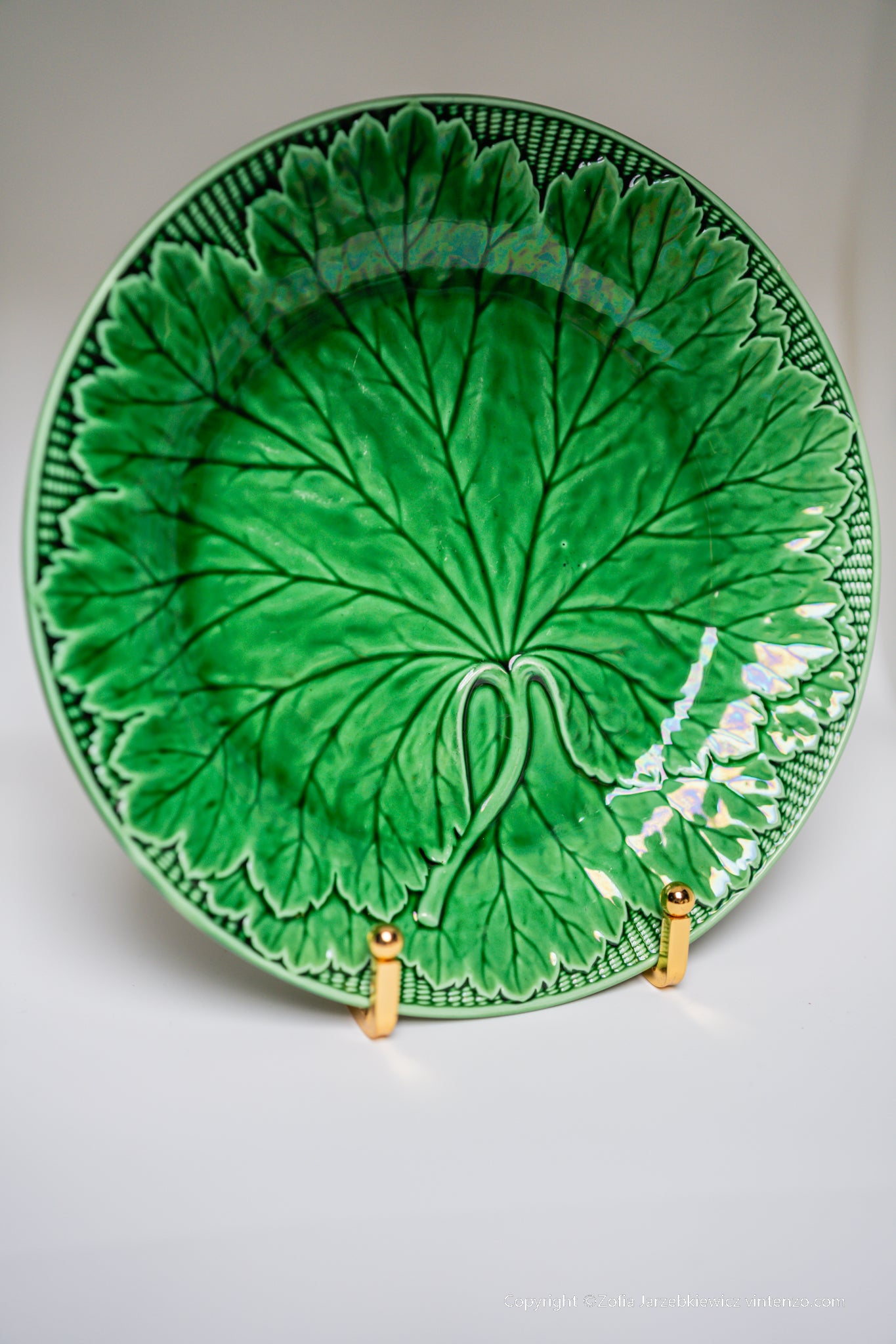 Antique Wedgwood Majolica Leaf Plate