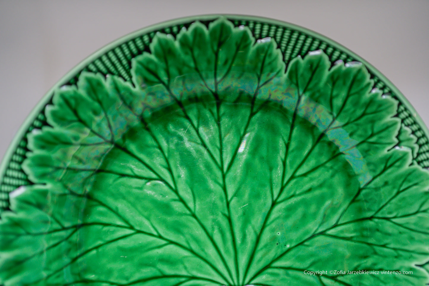Antique Wedgwood Majolica Leaf Plate