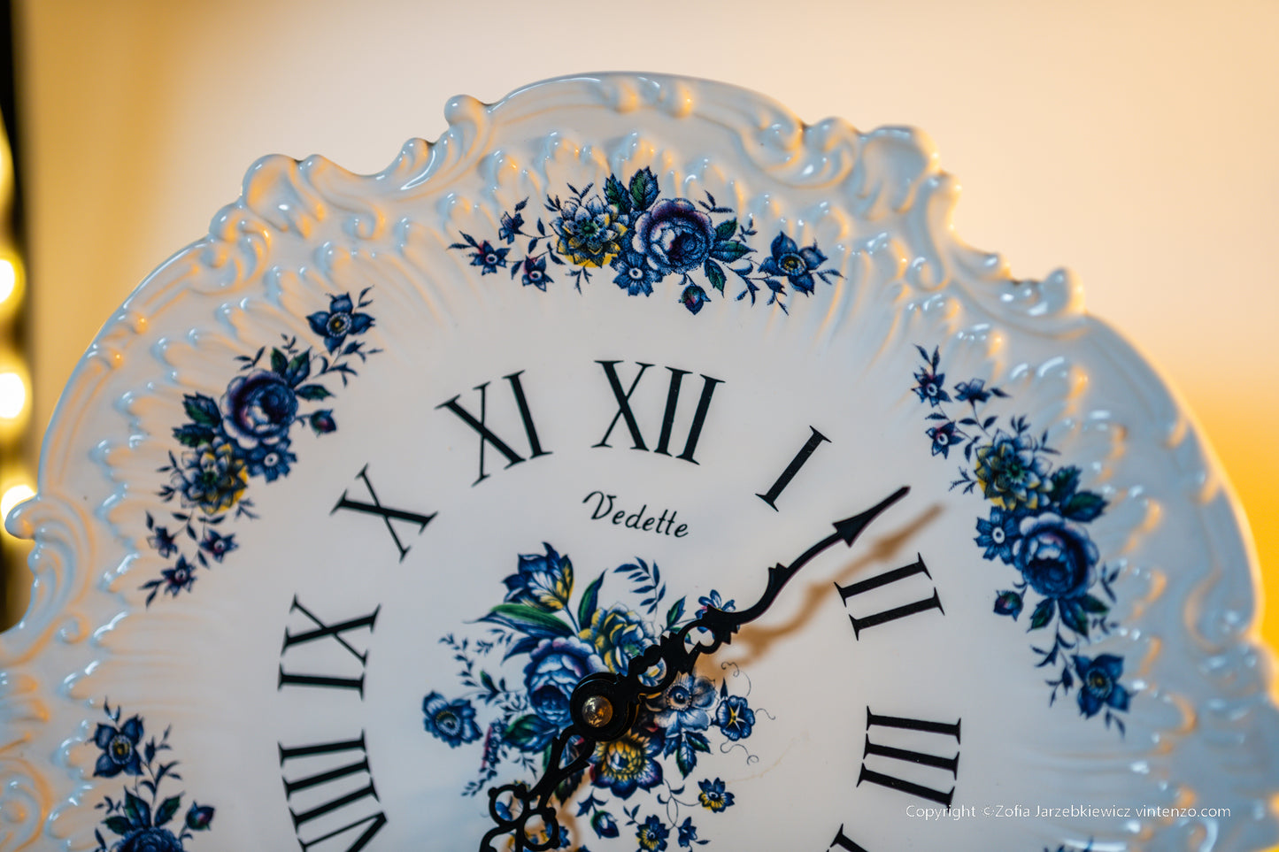 French Ceramic Wall Clock