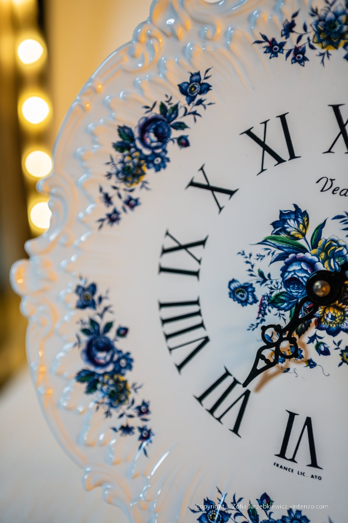 French Ceramic Wall Clock