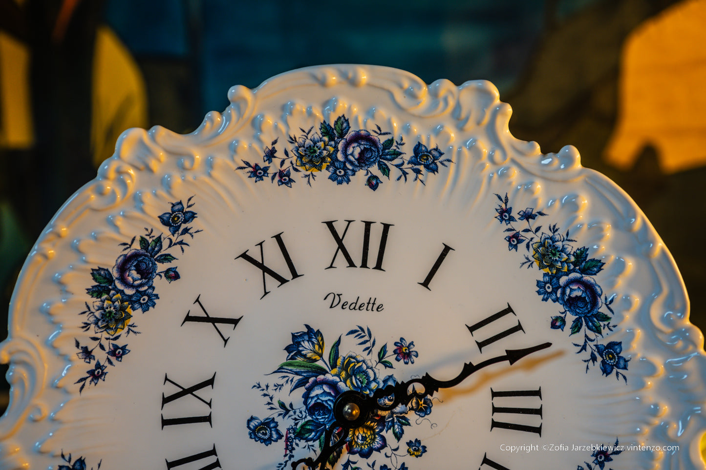 French Ceramic Wall Clock