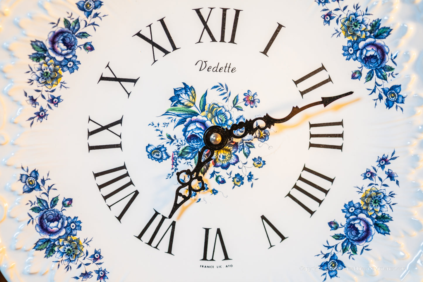 French Ceramic Wall Clock
