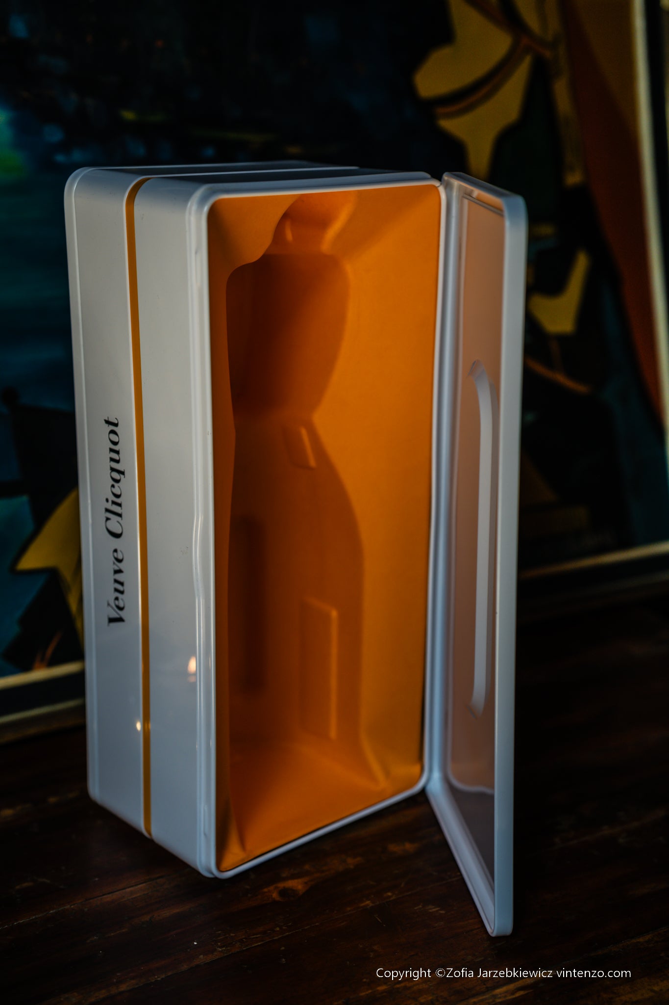 Veuve Clicquot Cassette Box Champagne Bottle Holder in Zebra Pattern