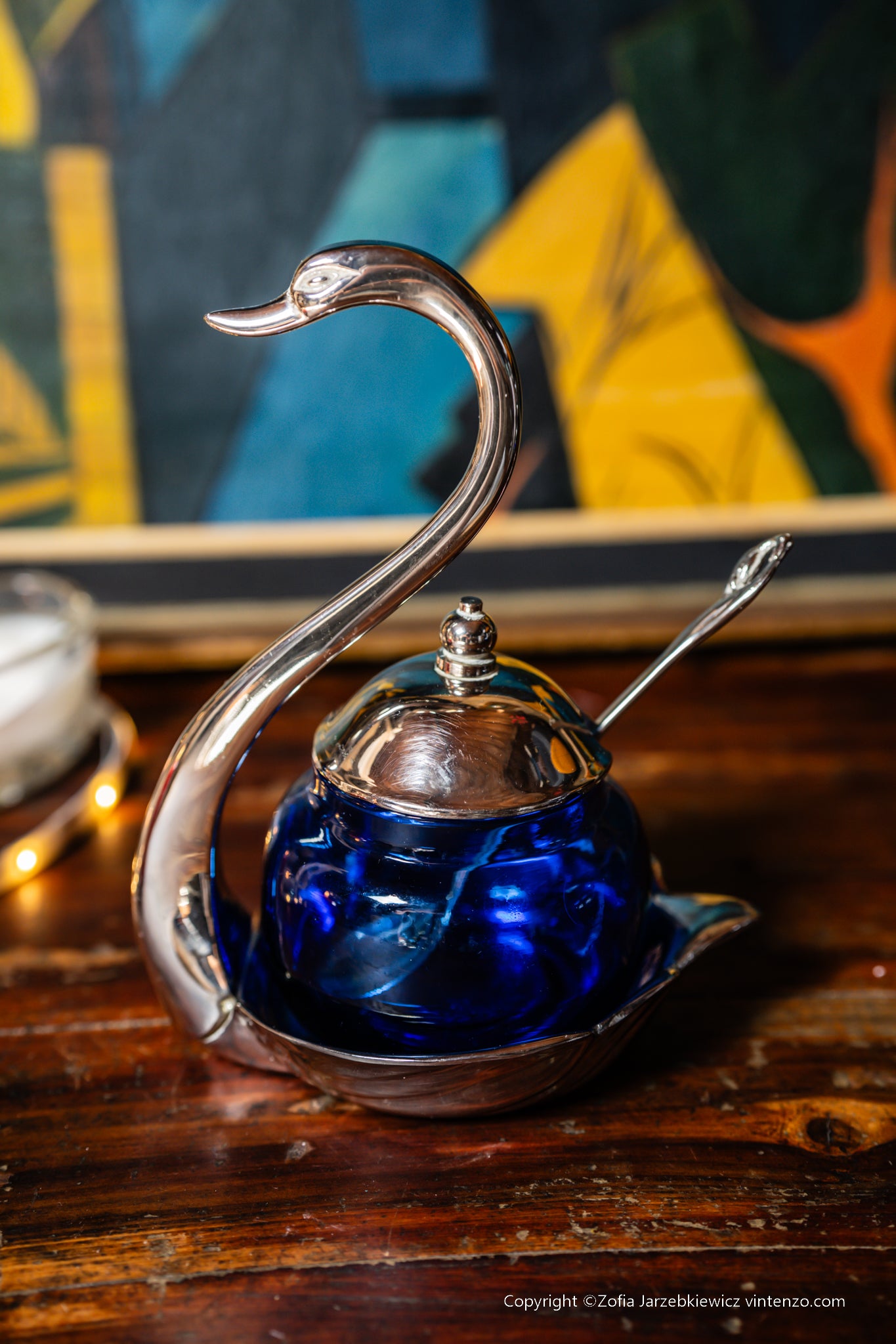 Vintage Swan Sugar/Jam Bowl