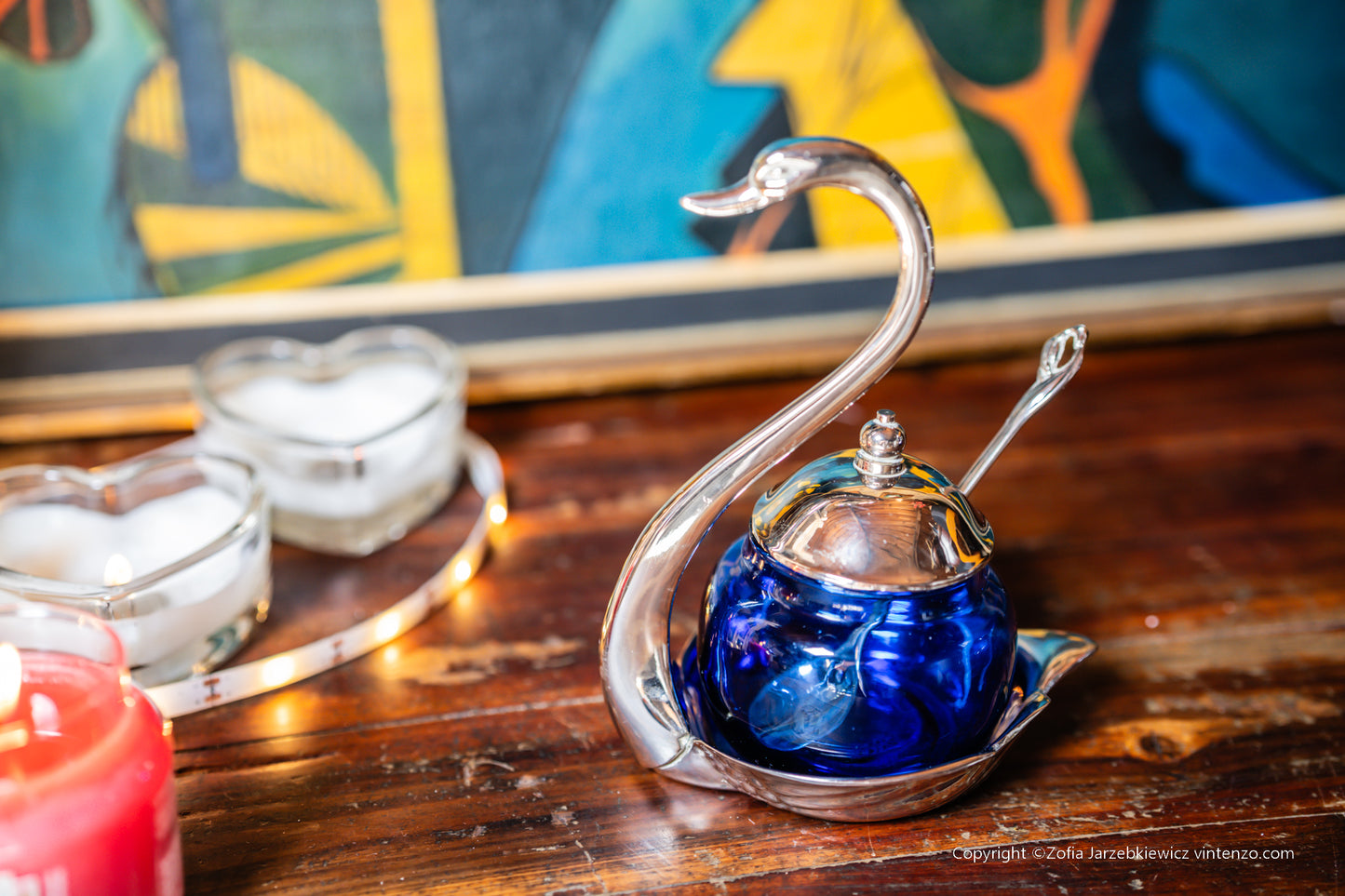 Vintage Swan Sugar/Jam Bowl