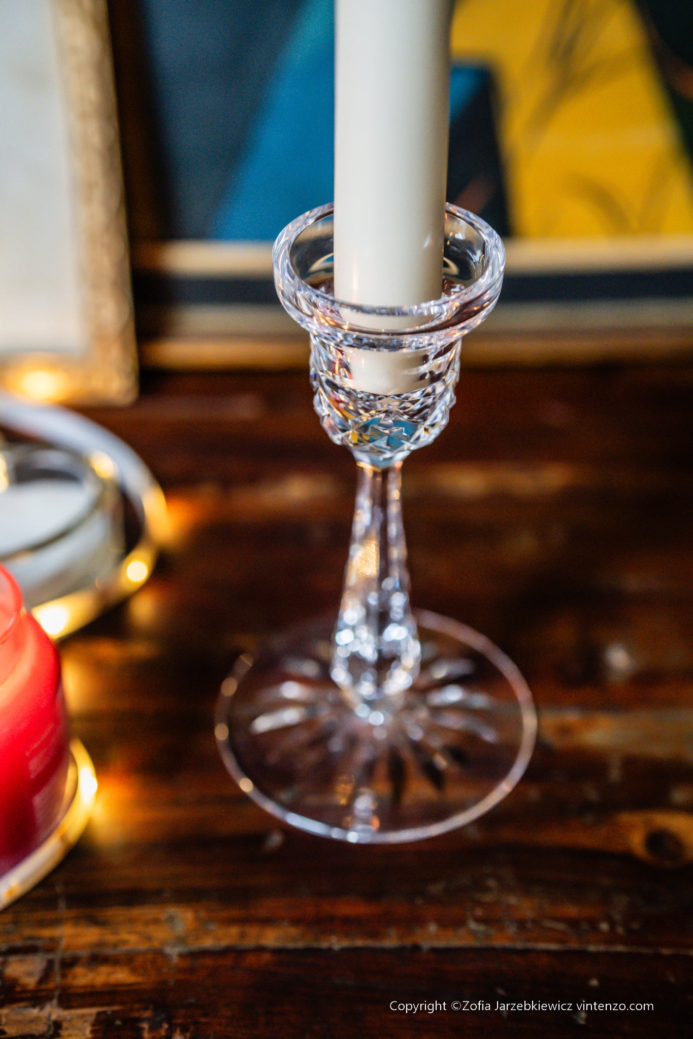 Single Waterford Crystal Candleholder
