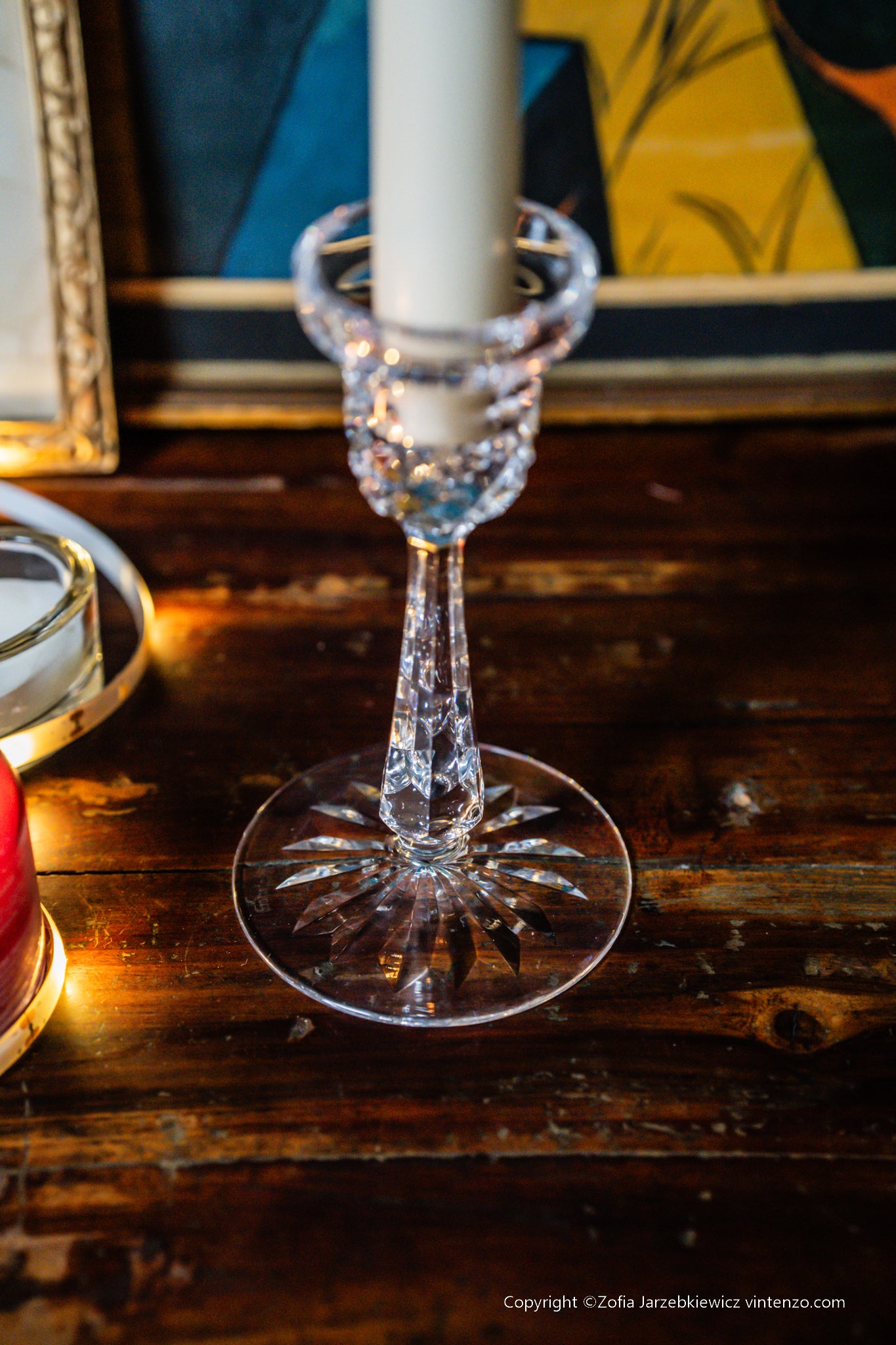 Single Waterford Crystal Candleholder