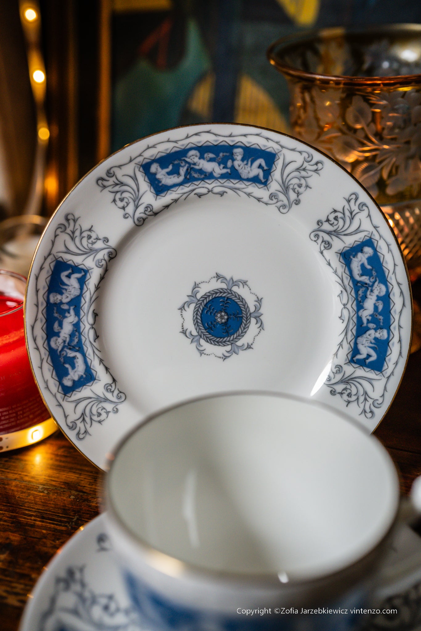Coalport Revelry Trio Set: Teacup, Saucer and a Plate