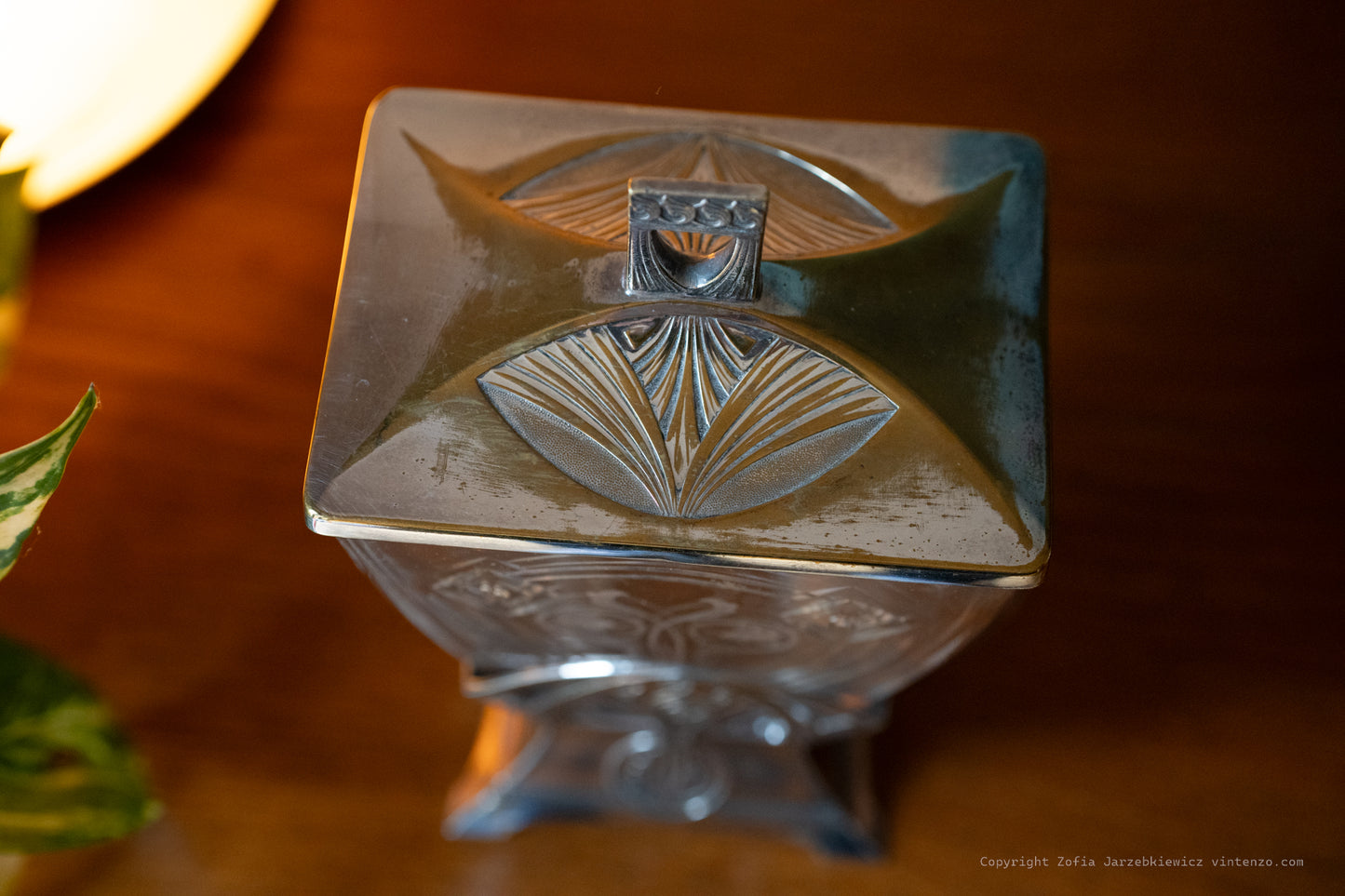 WMF Art Nouveau Silver Plated Biscuit Barrel Antique