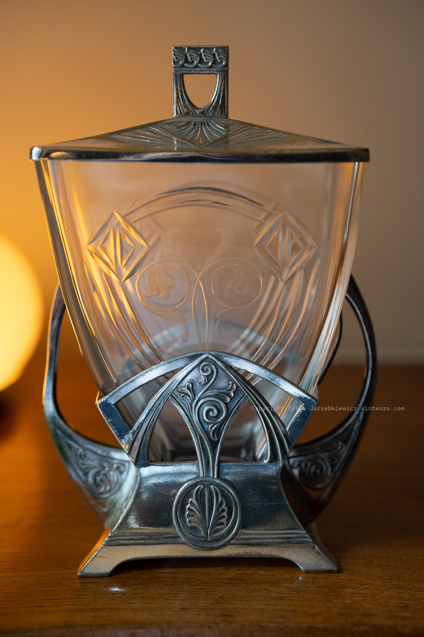 WMF Art Nouveau Silver Plated Biscuit Barrel Antique