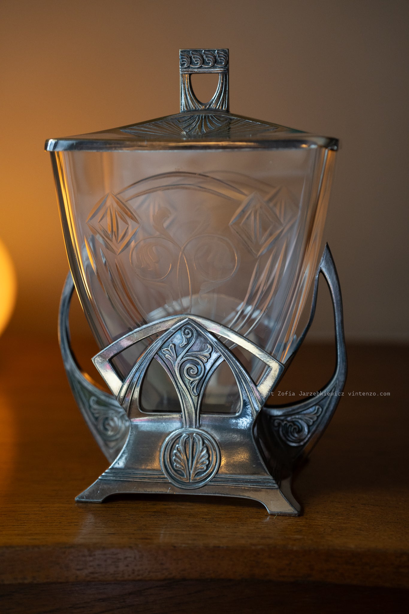 WMF Art Nouveau Silver Plated Biscuit Barrel Antique