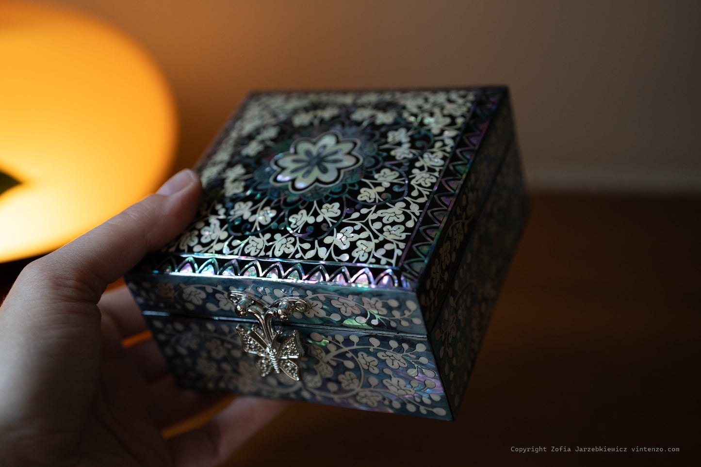 Korean Mother of Pearl Inlaid Jewellery Box Organiser