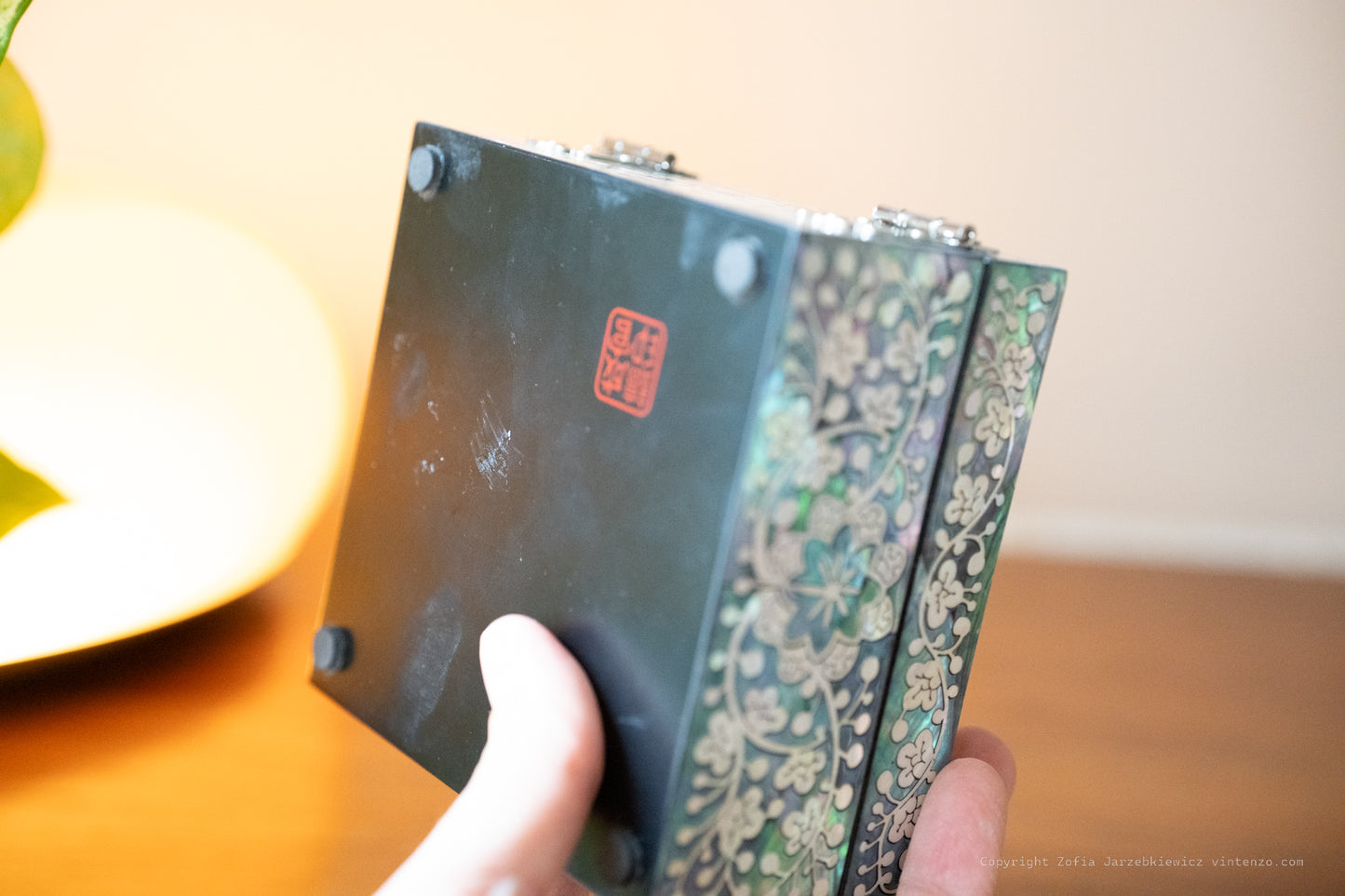 Korean Mother of Pearl Inlaid Jewellery Box Organiser
